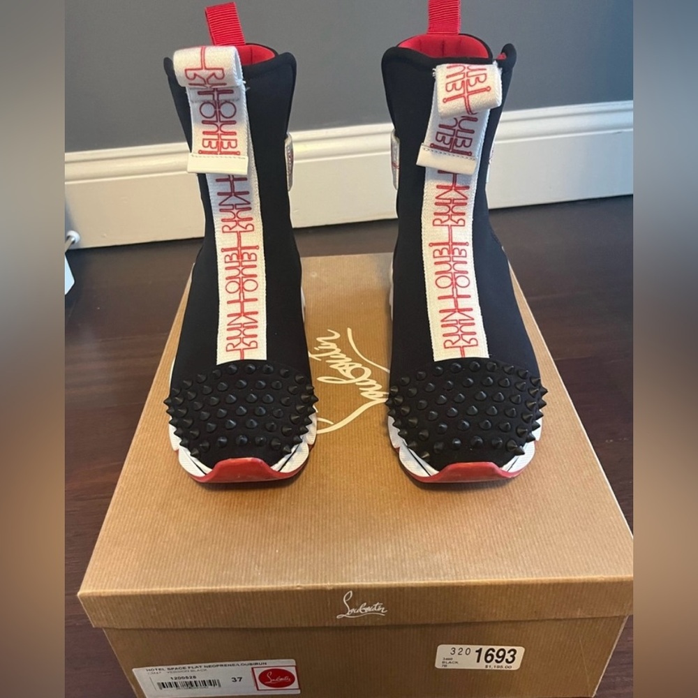 Christian Louboutin Spike Sock Sneakers.